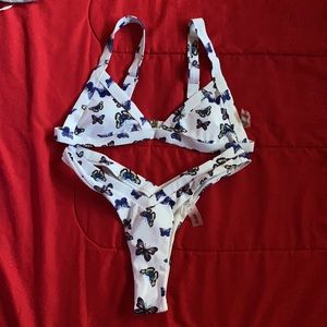 UNWORN CUTE BUTTERFLY SHEIN BIKINI TOP & BOTTOM